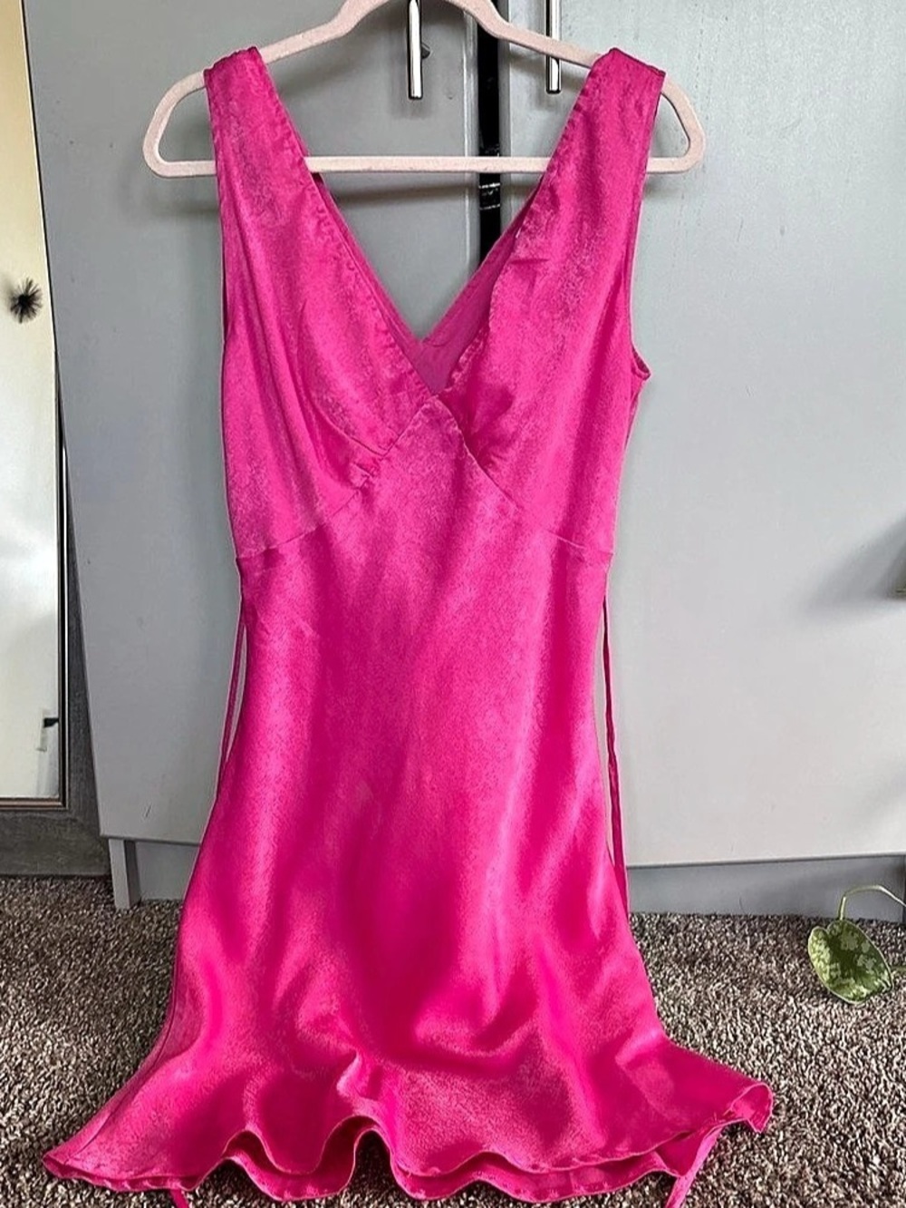Peppermayo Pink Satin Maxi Dress